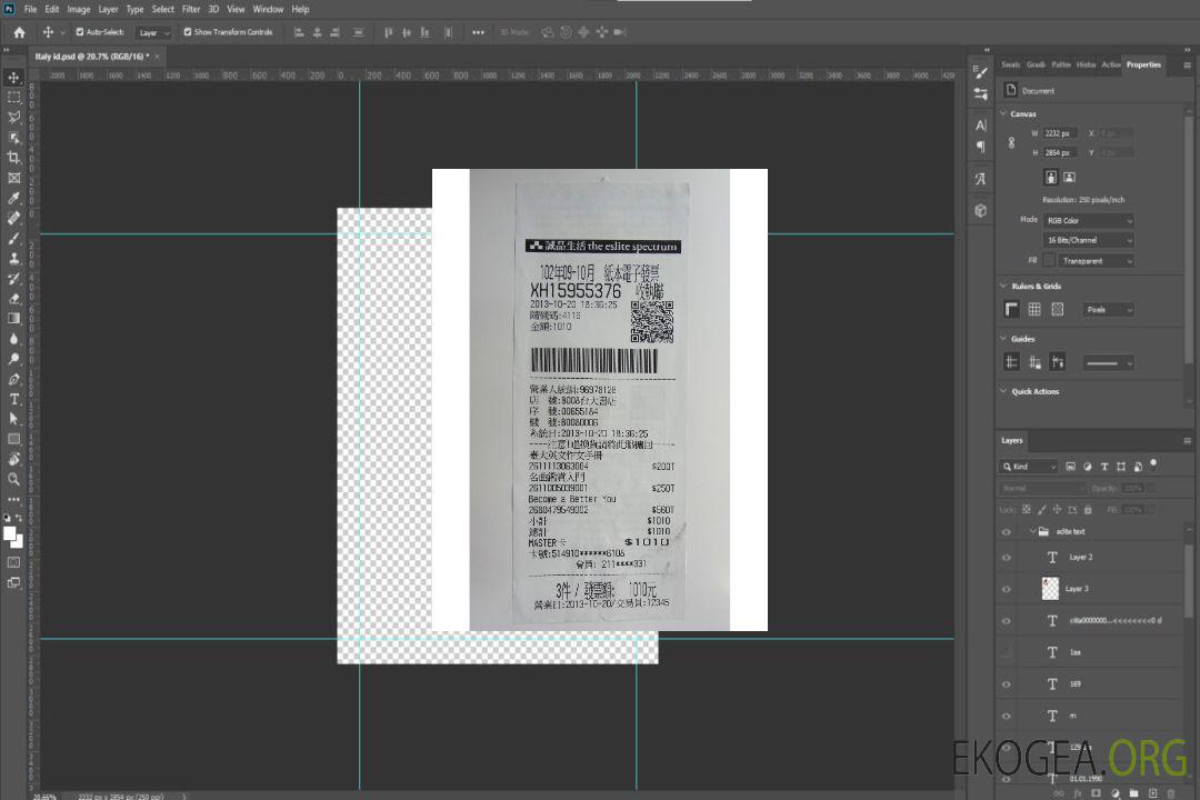 Le reçu de paiement du spectre Eslite template